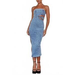 One And Only Collective | Dresses | Nwt One And Only Collective Jeandenim  Dress Midi Xs | Poshmark